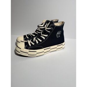 Converse Brain Dead Chuck 70 Hi Mens 10 Black Multi Layered Platform Sneakers